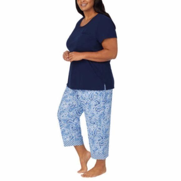 NWT CAROLE HOCHMAN Cotton 4 Pc Lounge Pajama Set - Picture 4 of 7
